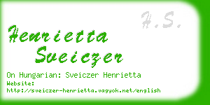 henrietta sveiczer business card